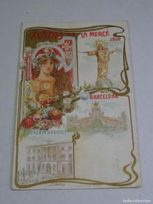 Postales: POSTAL PUBLICITARIA - FESTAS DE LA MERCÉ 1902 BARCELONA, CARRER DE BROSOLÍ
